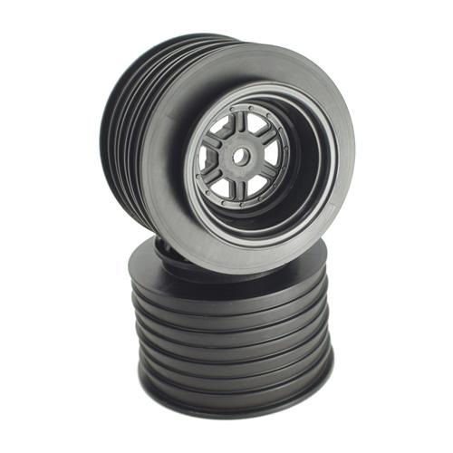 Gambler Rear Sprint Wheels with 12mm Hex / AE -TLR / BLACK (4 PC)
